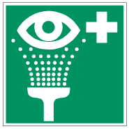 Rules for emergency eye wash, shower stations